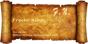 Frecko Ninon névjegykártya