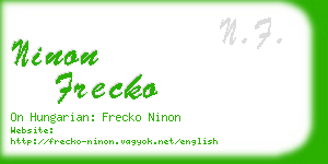 ninon frecko business card